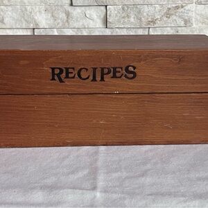Wooden Recipe Box